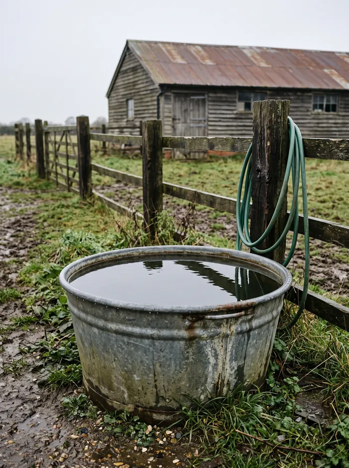 Livestock water on a small holding.