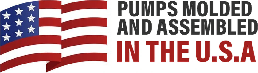 Pumps molded and assembled in the U.S.A.